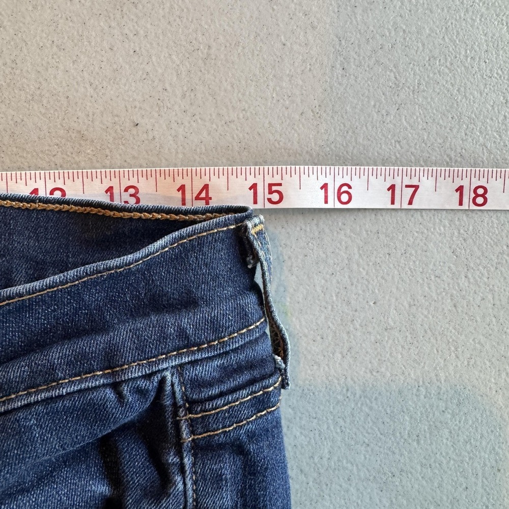 Levi's 524 Bootcut Jeans Juniors 7 28x32 Blue Dark Wash Slim Denim Pants - Picture 5 of 7